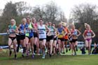 Eventual winner Gemma Steel leads the senior womens Liverpool Cross Challenge. David T. Hewitson/Sports for All Pics